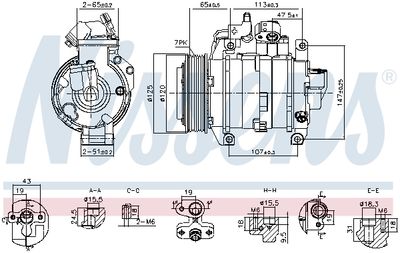 Компрессор, кондиционер NISSENS 891044
