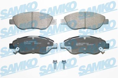 Комплект тормозных колодок, дисковый тормоз SAMKO 5SP2001
