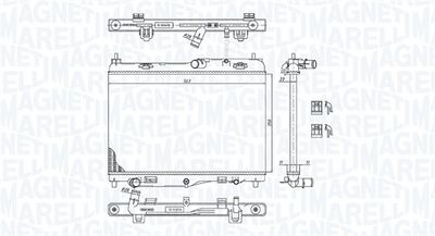 Радиатор, охлаждение двигателя MAGNETI MARELLI 350213184800
