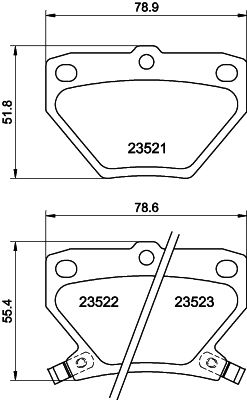 HELLA PAGID 8DB355017221 Bremžu uzliku kompl