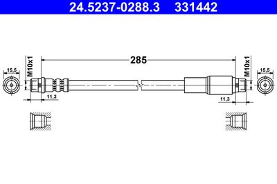 Тормозной шланг ATE 24.5237-0288.3