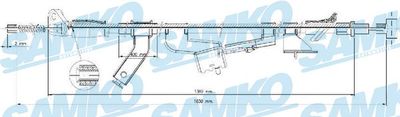Тросик, cтояночный тормоз SAMKO C1667B