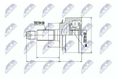 Šarnīru komplekts, Piedziņas vārpsta NTY NPZ-HD-044