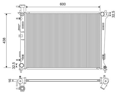 Radiators, Motora dzesēšanas sistēma VALEO 701197