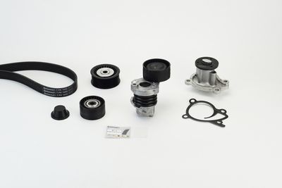 Ūdenssūknis + ķīļrievu siksnas komplekts CONTINENTAL CTAM 7PK1605WP1