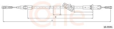 Тросик, cтояночный тормоз COFLE 92.10.9591