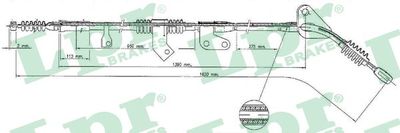 Тросик, cтояночный тормоз LPR C0393B