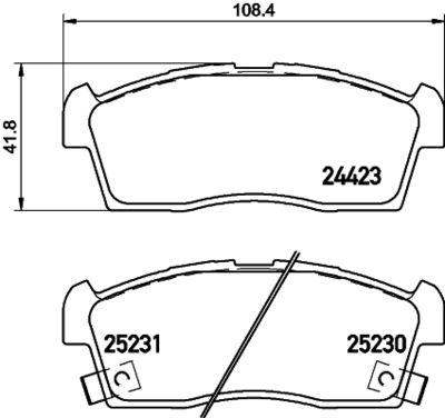 Bremžu uzliku kompl., Disku bremzes HELLA PAGID 8DB 355 016-111