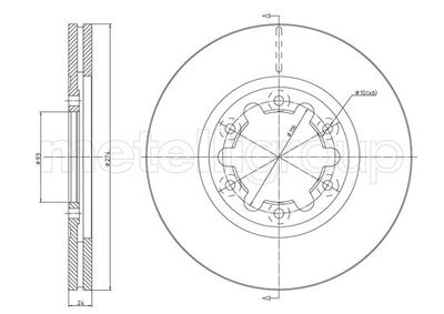 Тормозной диск METELLI 23-1675C