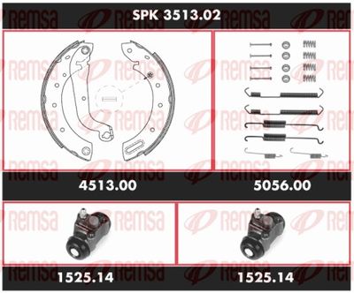 Комплект тормозов, барабанный тормозной механизм REMSA SPK 3513.02