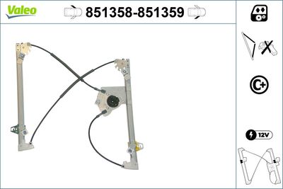 Стеклоподъемник VALEO 851358
