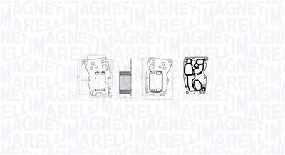 масляный радиатор, двигательное масло MAGNETI MARELLI 350300000300