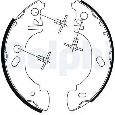 Bremžu loku komplekts DELPHI LS1700