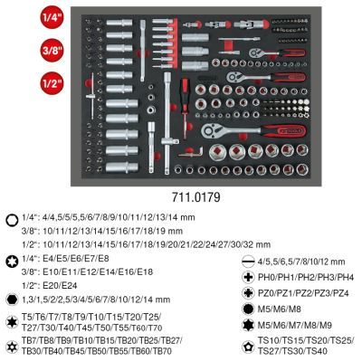 Muciņatslēgu komplekts KS TOOLS 711.0179