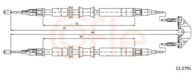 Тросик, cтояночный тормоз COFLE 11.5791