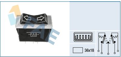 Выключатель, стеклолодъемник FAE 62540