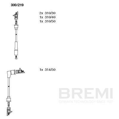Augstsprieguma vadu komplekts BREMI 300/219