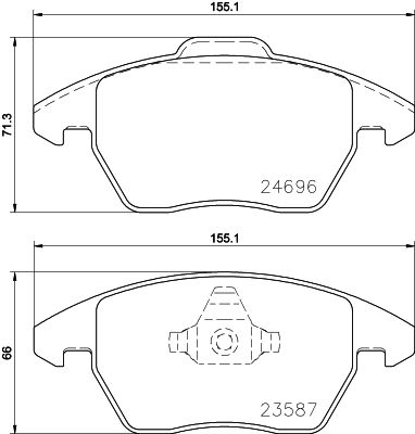 HELLA PAGID 8DB355023151 Bremžu uzliku kompl