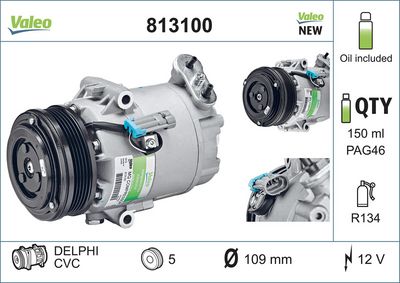 Компрессор, кондиционер VALEO 813100