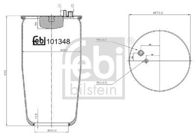 Pneimoatsperes spilvens, Pneimopiekare FEBI BILSTEIN 101348