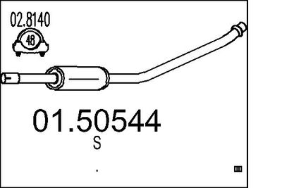 Средний глушитель выхлопных газов MTS 01.50544