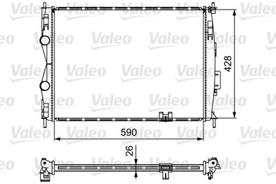 Радиатор, охлаждение двигателя VALEO 735116