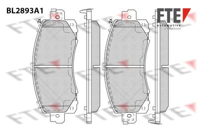 Bremžu uzliku kompl., Disku bremzes FTE 9011133