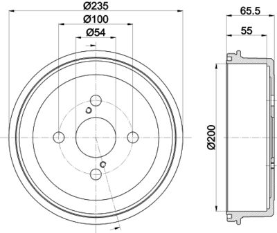 Bremžu trumulis HELLA 8DT 355 302-161