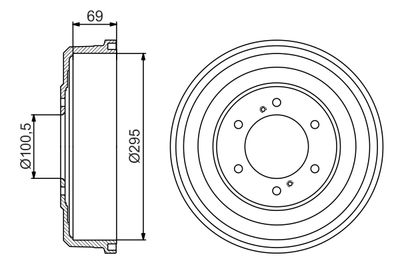 Bremžu trumulis BOSCH 0986477177