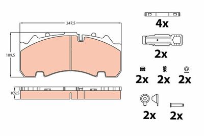 Bremžu uzliku kompl., Disku bremzes TRW GDB5091