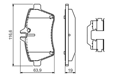 Bremžu uzliku kompl., Disku bremzes BOSCH 0986494555