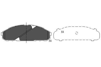Bremžu uzliku kompl., Disku bremzes KAVO PARTS KBP-6538
