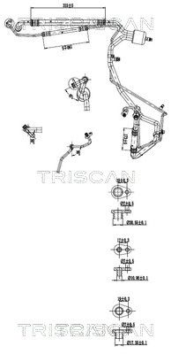 Трубопровод высокого / низкого давления, кондиционер TRISCAN 9010 28049