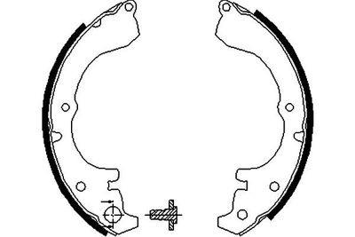 Bremžu loku komplekts KAVO PARTS KBS-9928