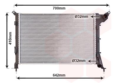 Radiators, Motora dzesēšanas sistēma VAN WEZEL 06002310
