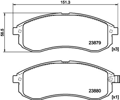Bremžu uzliku kompl., Disku bremzes HELLA PAGID 8DB 355 010-281