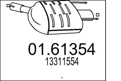 Глушитель выхлопных газов конечный MTS 01.61354