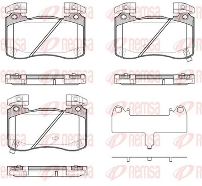 Bremžu uzliku kompl., Disku bremzes REMSA 1813.02