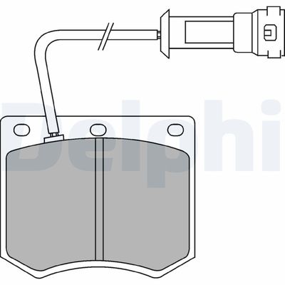 Комплект тормозных колодок, дисковый тормоз DELPHI LP241