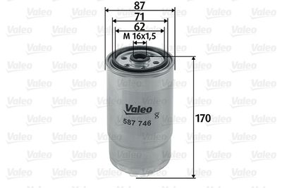 Degvielas filtrs VALEO 587746