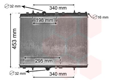 Radiators, Motora dzesēšanas sistēma VAN WEZEL 40002290