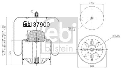 Pneimoatsperes spilvens, Pneimopiekare FEBI BILSTEIN 37900