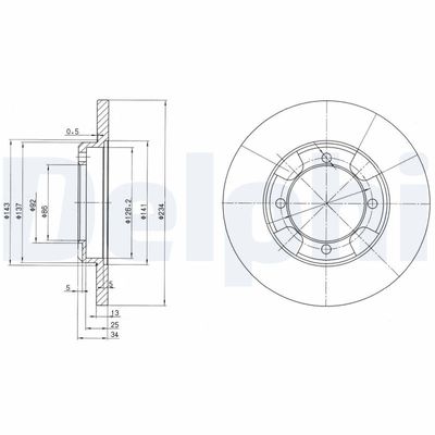 Bremžu diski DELPHI BG2807