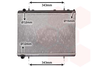 Radiators, Motora dzesēšanas sistēma VAN WEZEL 40002259