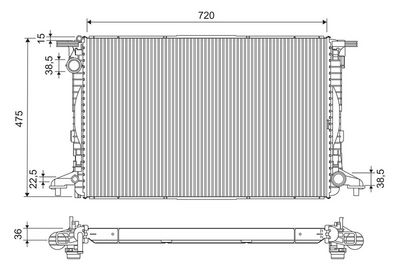 Radiators, Motora dzesēšanas sistēma VALEO 701309