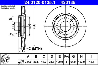 Тормозной диск ATE 24.0120-0135.1