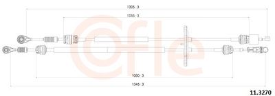 Трос, механическая коробка передач COFLE 11.3270