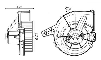 Вентилятор салона MAHLE AB 18 000S