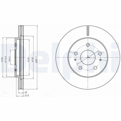 Bremžu diski DELPHI BG4326