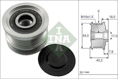 Ģeneratora brīvgaitas mehānisms Schaeffler INA 535 0143 10
